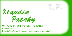 klaudia pataky business card